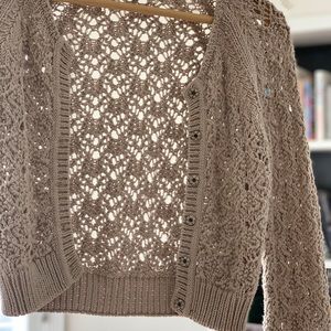 Topshop Knit Cropped Cardigan